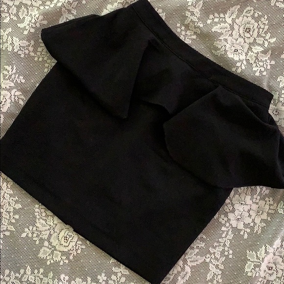 Valentino Roma Peplum Skirt Black Designer Sz 4 - Picture 2 of 7